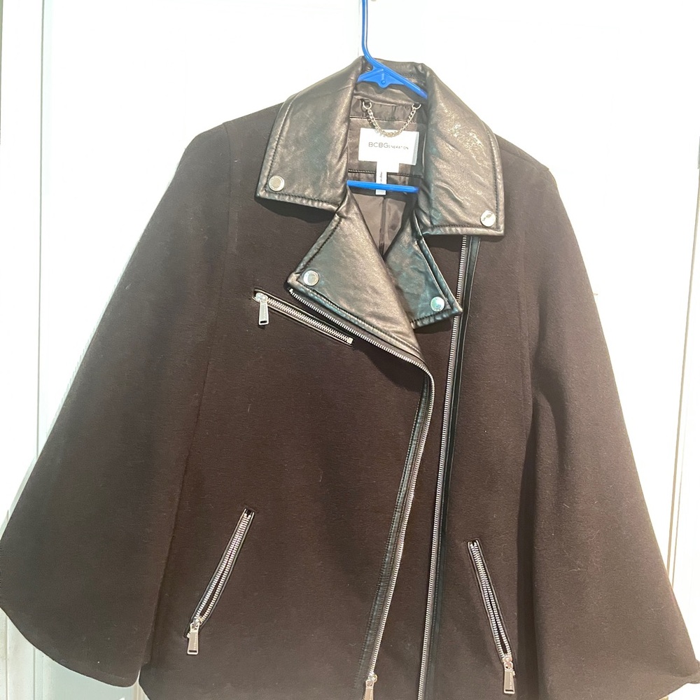 BCBGeneration Women's Black Leather Jacket